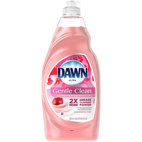 dawn gentle clean dishwashing liquid dish soap pomegranate splash  oz