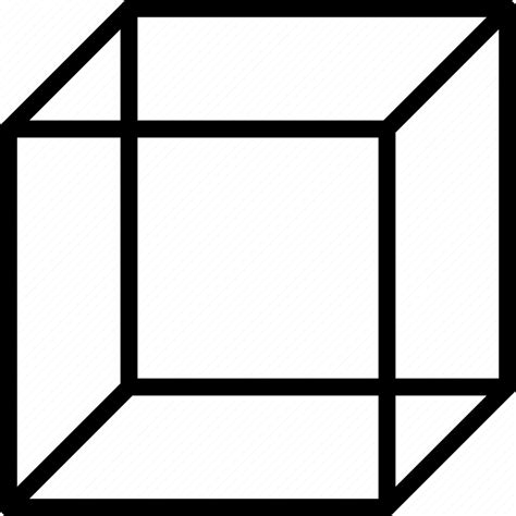 cube drawing form geometry shape icon   iconfinder