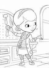 Mcstuffins Doc Coloring Pages Hospital Toy sketch template