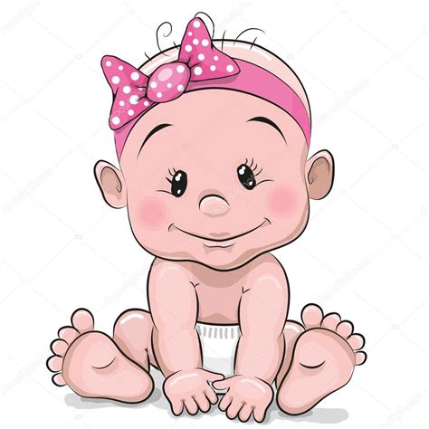 cute cartoon baby girl stock vector  reginast