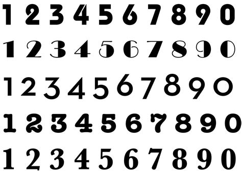 modern numbers sketches patterns templates number fonts numbers font lettering fonts