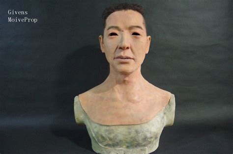 shipping realistic silicone mask asian male mask  hair top