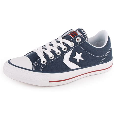 converse star player ox  unisex trainers navy white  shoes