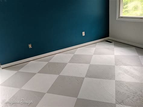paint  checkerboard floor semigloss design