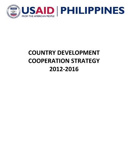 country development cooperation strategy philippines u s agency
