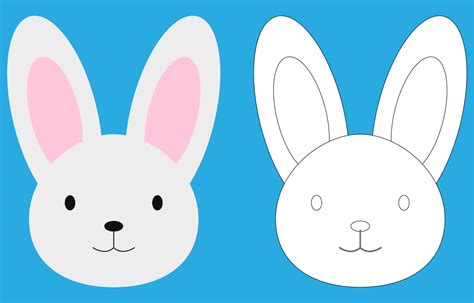 personaje de dibujos animados de  de conejo lindo contorno conejo