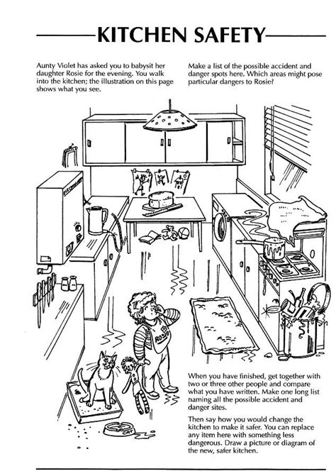 safety   home worksheets kitchen google search life skills