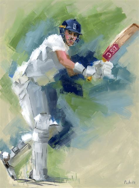 painting sports figures  motion   paint cricketers  action  water mixable oils