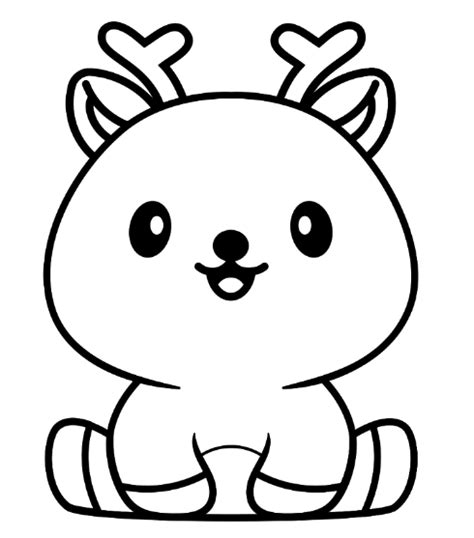 adorable baby deer coloring page  printable coloring pages