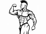 Bodybuilding Drawing Bodybuilder Body Back Getdrawings Drawings Builder sketch template