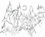Coloring Pages Lion Witch Mountains Landscape Wardrobe Adults Landforms Printable Mountain Fantasy Adult Kids Village Difficult Night Nature Color Landscapes sketch template