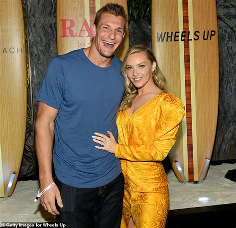 camille kostek and rob gronkowski attend the wheels up rao