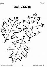 Leaf Printable Template Patterns Oak Leaves Fall Drawing Coloring Traceable Pattern Autumn Tree Pages Cut Valentine Color Templates Activities Learning sketch template