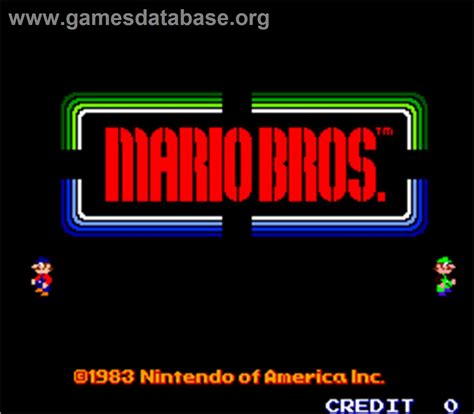 mario bros arcade artwork title screen