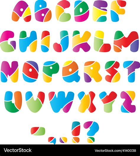 artistic alphabet font  stripes royalty  vector