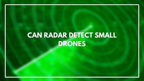 radar detect small drones