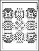Coloring Pages Patterns Pattern Quilt Printable Print Kaleidoscope Square Pdf Getcolorings Printables Color Adults sketch template
