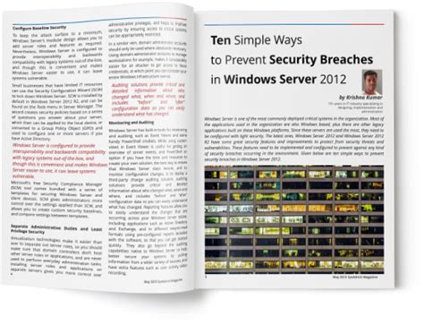 Sysadmin Magazine Basic Rules Of Windows Server Security