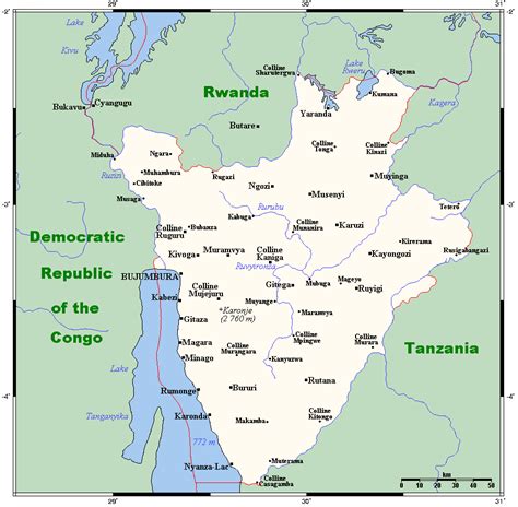 map  burundi map administrative divisions worldofmapsnet  maps  travel information