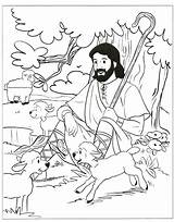 Coloring Shepherd Good Pages Jesus Sheep Lost Bible Sheets Lord Sunday School Colouring Clipart Para Pastor Printable Kids God Google sketch template