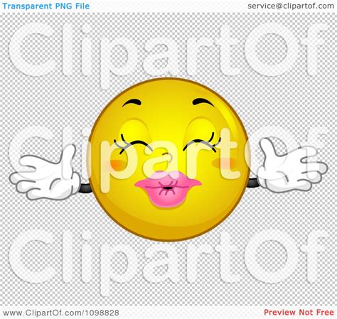 adult 3d interactive world clipart yellow kissing smiley emoticon royalty free vector