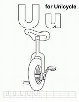 Coloring Unicycle sketch template