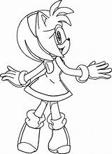 Amy Rose Back Coloring Side Pages Wecoloringpage sketch template