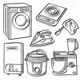 Appliances Clipart Clip Electrical Electric Stock Cliparts Clipground Appliance Vector Depositphotos sketch template