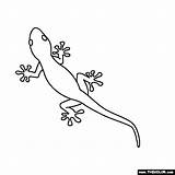Gecko Lizard Designlooter 14kb 560px sketch template