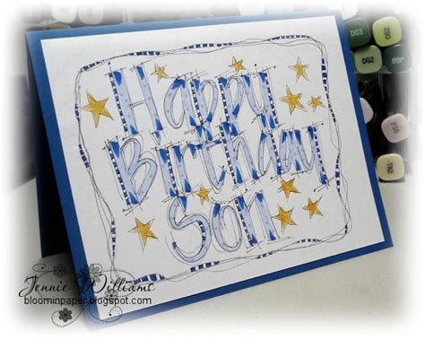 bloomin paper birthday card