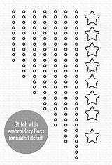 Die Namics Falling Stitch Able Stars Favorite Things sketch template