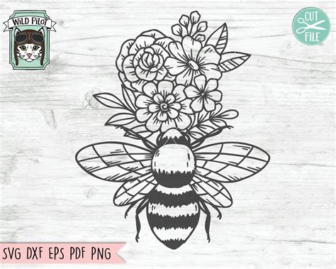 embellishments materials floral bees svg plant  save  bees