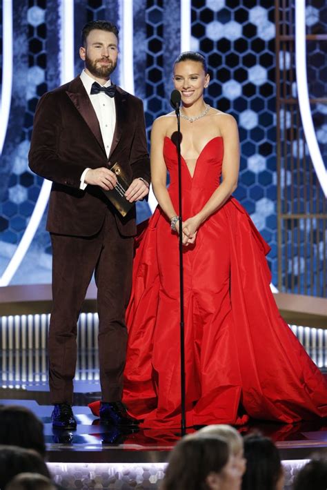 Chris Evans And Scarlett Johansson At The 2020 Golden