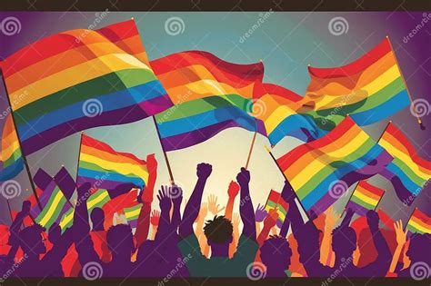 celebrating pride lgbtqi pride event generative ai stock illustration