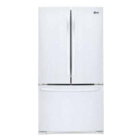 lg electronics  cu ft french door refrigerator  smooth white lfcsw  home depot
