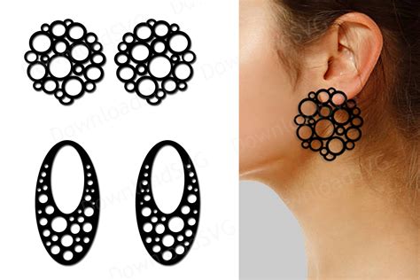 svg  png cutting files earrings template clipart vecto