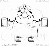 Holding Man Coloring Frat Plump Beers Outlined Clipart Cartoon Vector Regarding Notes sketch template