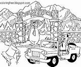 Yogi Campground Yellowstone sketch template