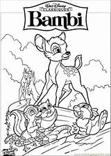 Coloring Disney Pages Walt Bambi Popular sketch template