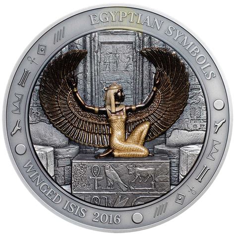 egyptian symbols antiqued silver coin series reaches  highs