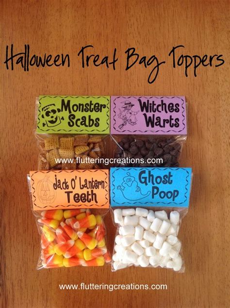 super cute treat bag toppers   kiddos halloween treat bags