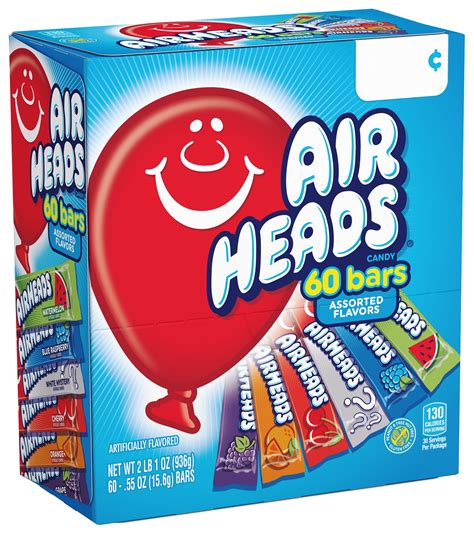 airheads candy variety gravity feed box individually wrapped assorted fruit bar  oz