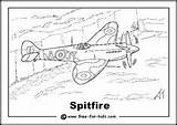 Spitfire Lancaster sketch template