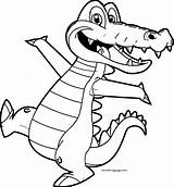 Crocodile Alligator sketch template