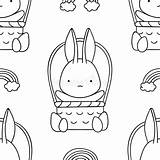 Doodles Bunny Coloring sketch template