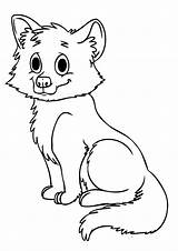 Baby Fox Coloring Pages Categories Kids sketch template