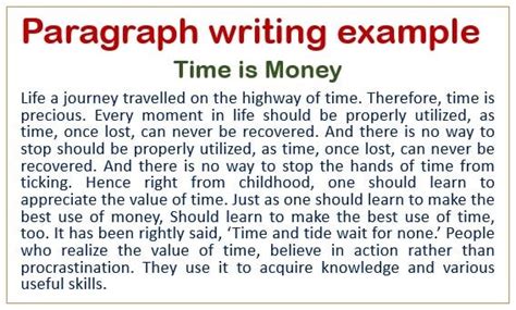 paragraph writing  english format types examples  classes