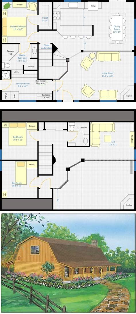 cabin floor plan images  pinterest small homes small houses   houses