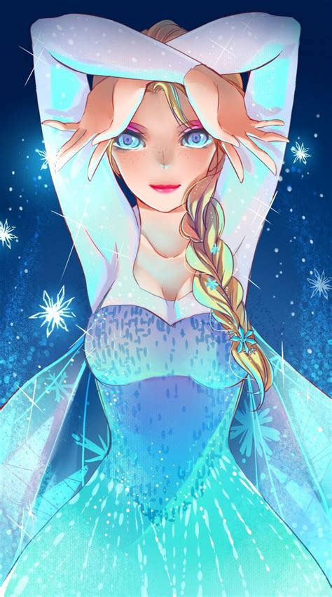 Princess Elsa Cartoon Frozen Movie Fan Art Wallpapers