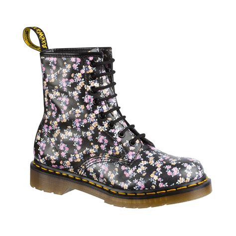 dr martens floral boots  pink black lyst